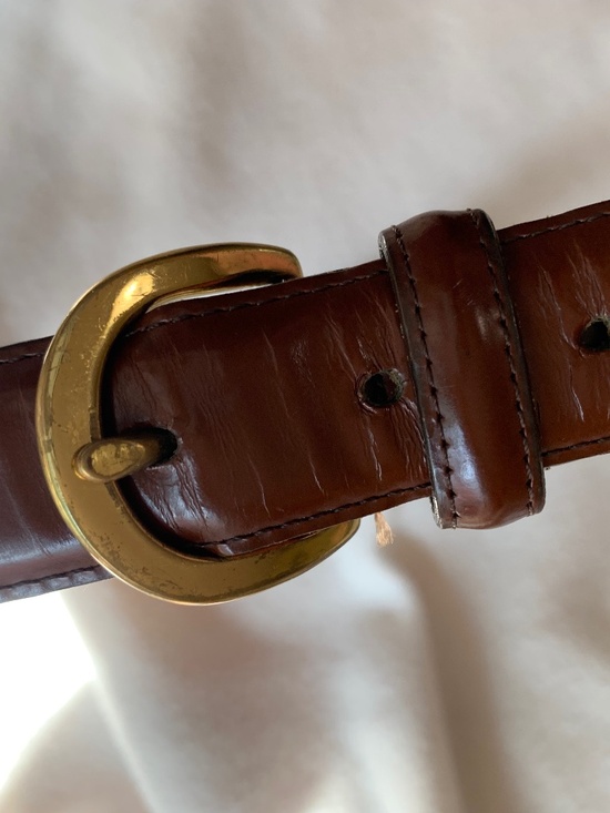 Vintage Coach Brown Leather Belt